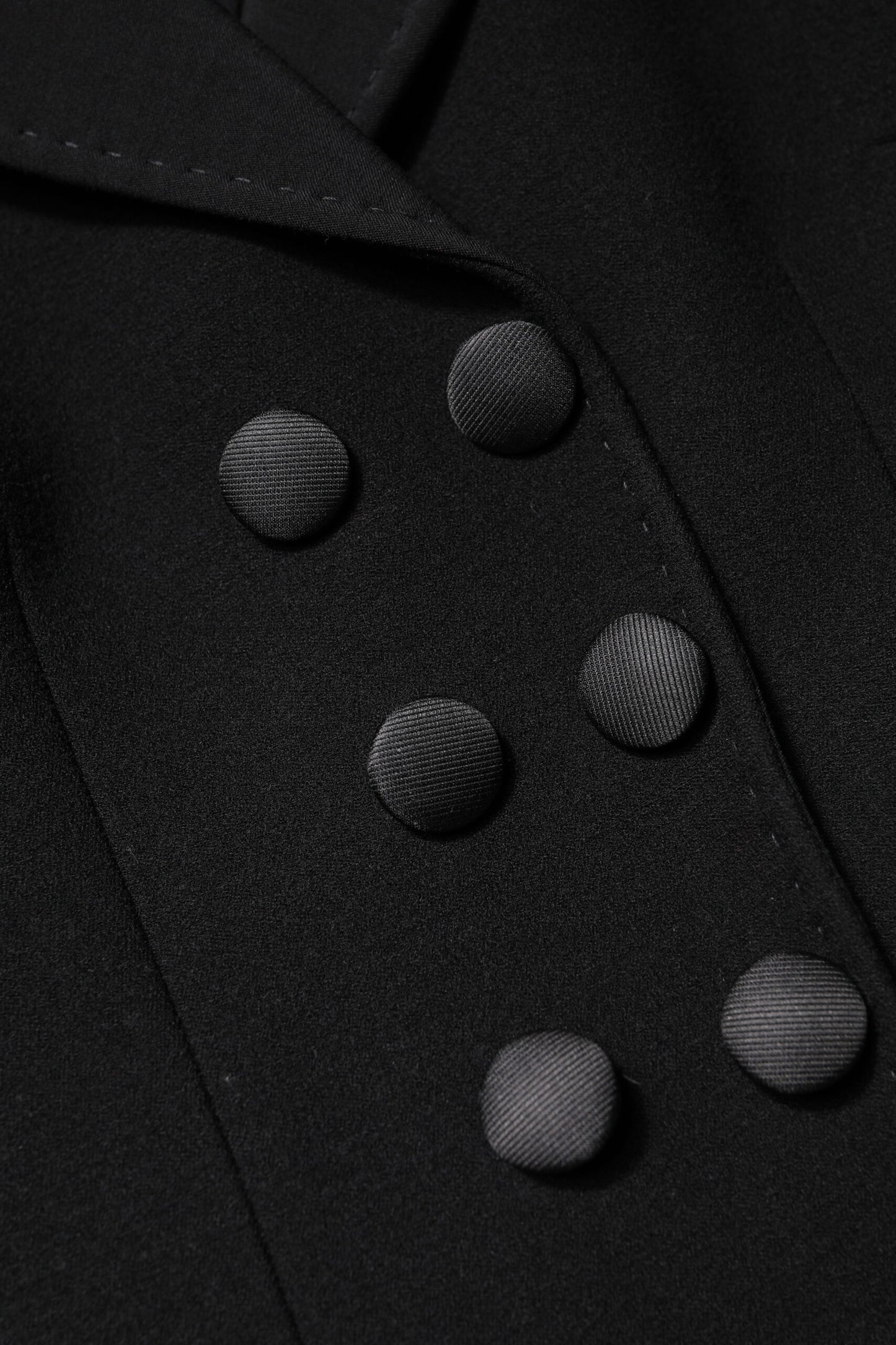 Dolce & Gabbana – Zweireihige Manteljacke aus schwarzer Wolle