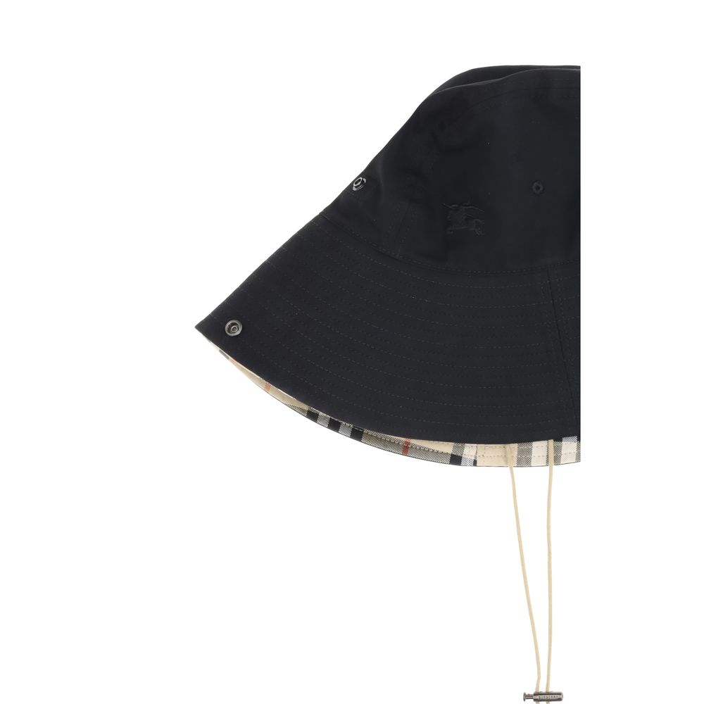 Burberry – Fischerhut aus Gabardine mit karierter Krempe