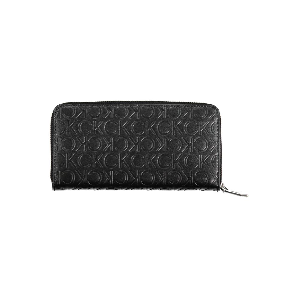 Calvin Klein – Schwarze Polyethylen-Geldbörse für Damen