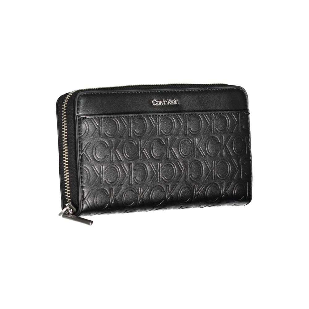 Calvin Klein – Schwarze Polyethylen-Geldbörse für Damen