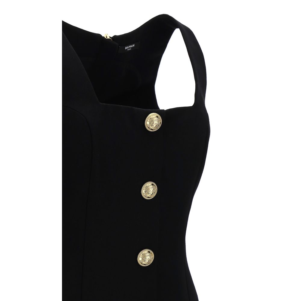 Balmain Schwarzes Wollkleid für Damen