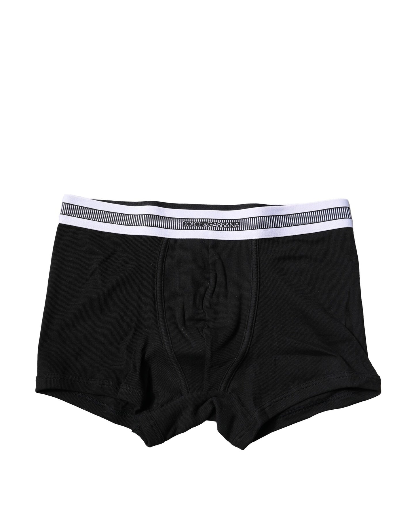 Dolce & Gabbana – Schwarze Boxershorts aus Baumwollstretch in regulärer Passform