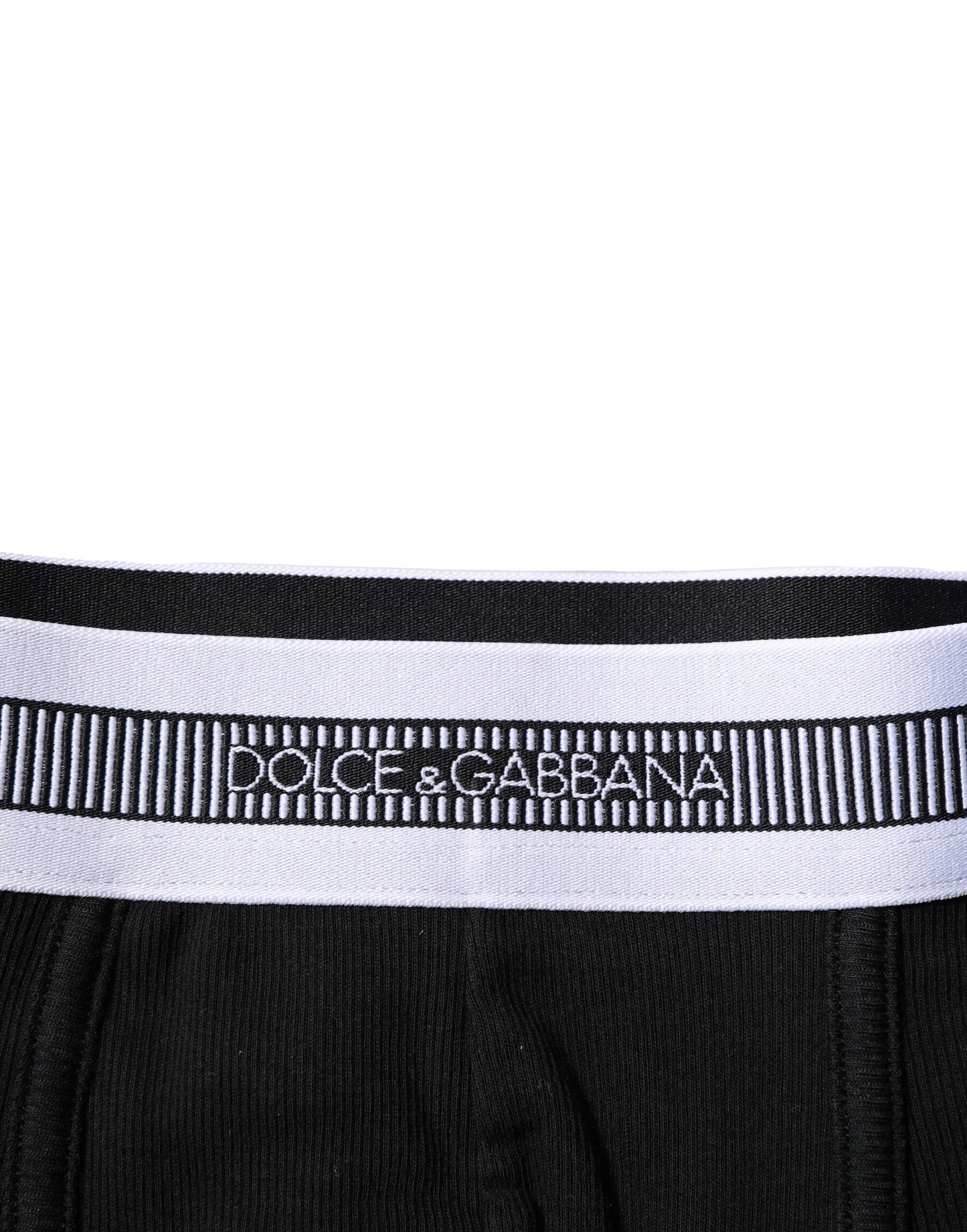Dolce & Gabbana – Schwarze Boxershorts aus Baumwollstretch in regulärer Passform