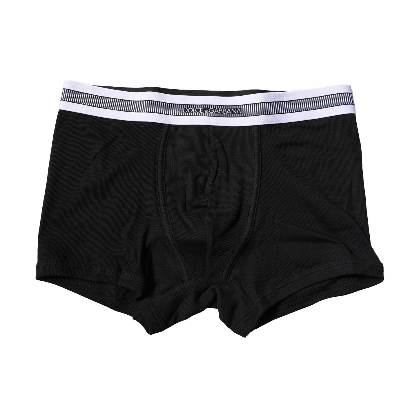 Dolce & Gabbana – Schwarze Boxershorts aus Baumwollstretch in regulärer Passform