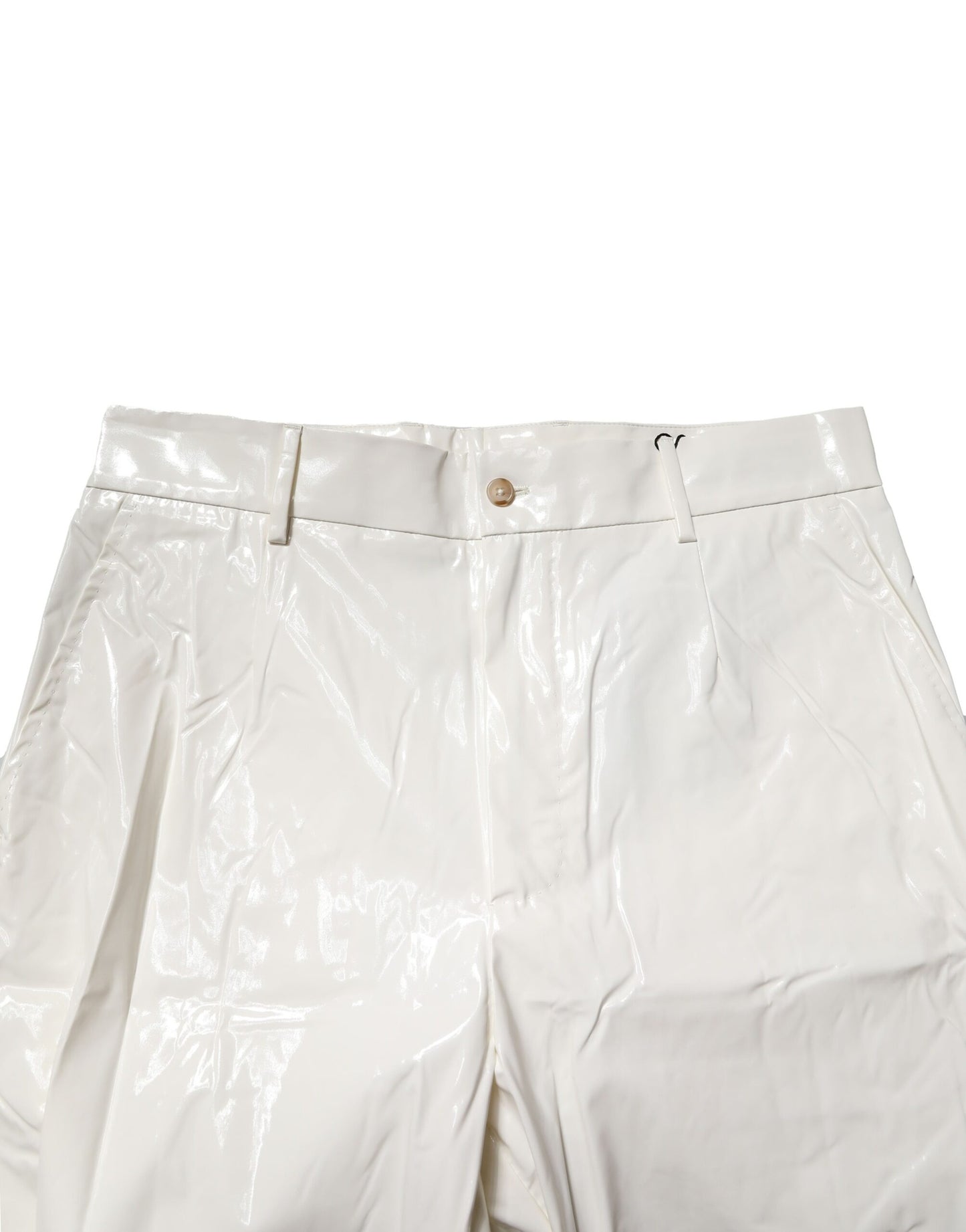 Dolce & Gabbana – Weiße, schmal zulaufende Nylonhose für Herren