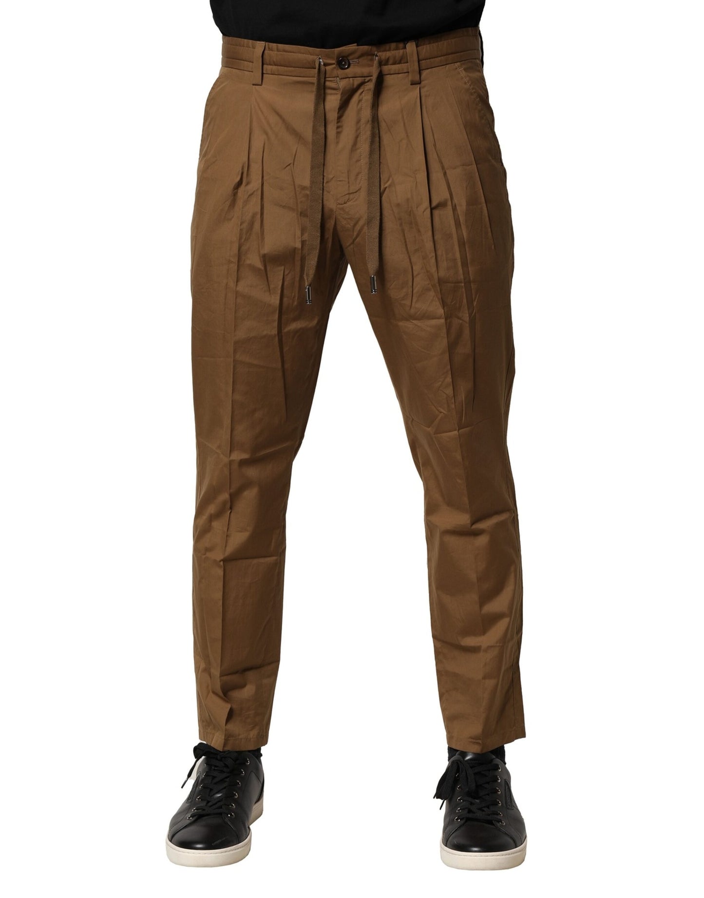 Dolce & Gabbana Braune Chinohose aus Baumwolle mit mittlerer Taille für Herren