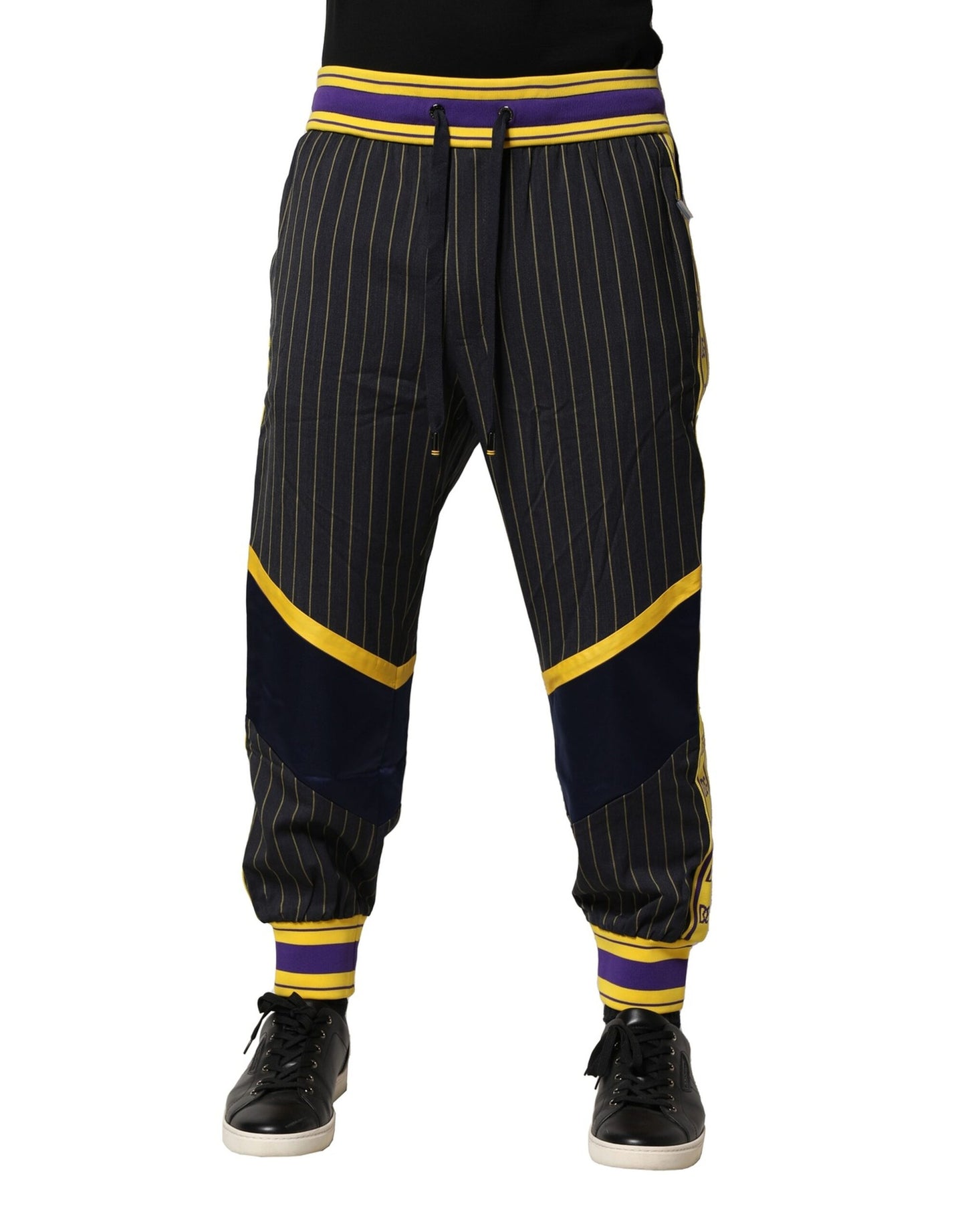Dolce & Gabbana – Jogginghose aus Wolle mit mehrfarbigen Streifen