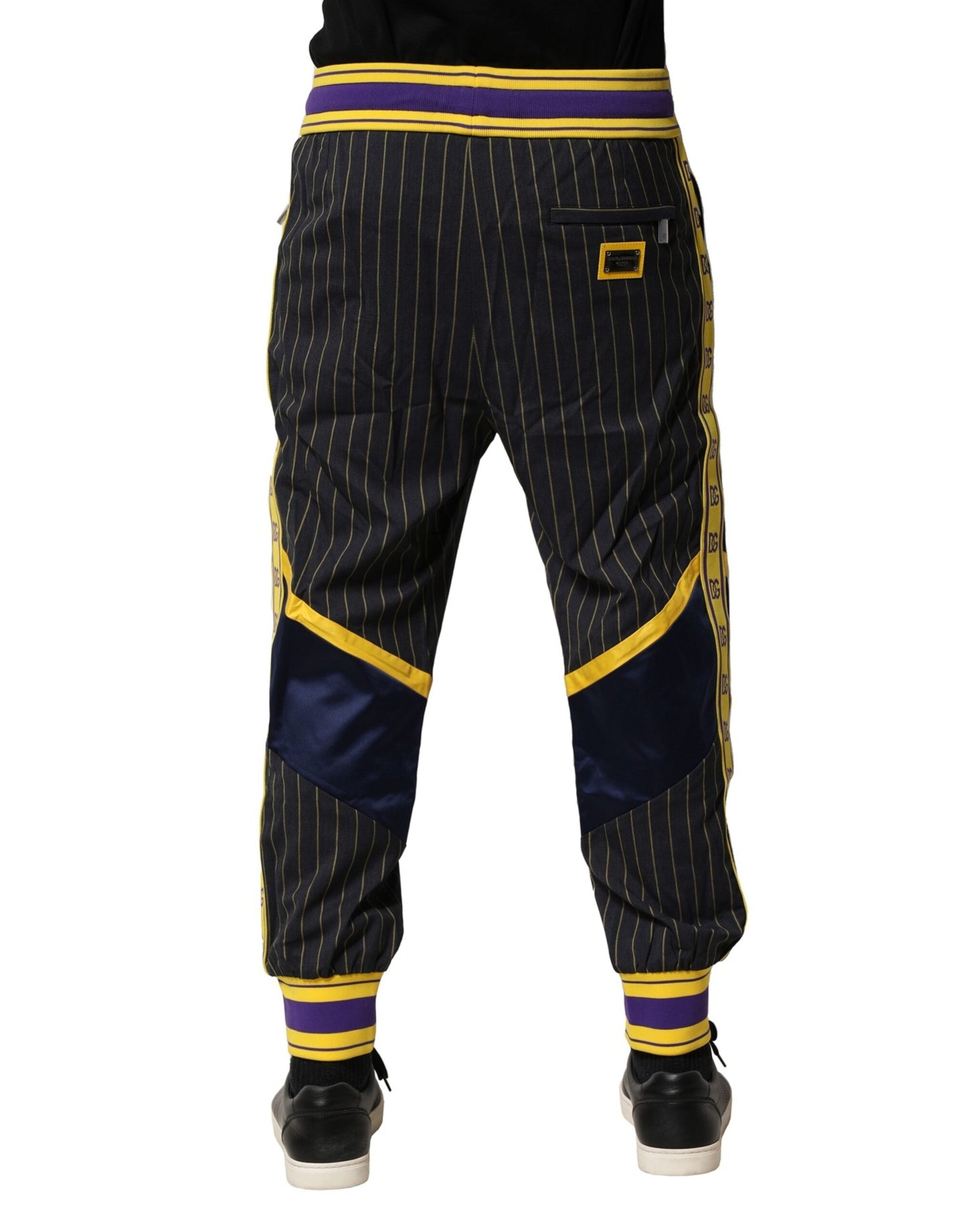 Dolce & Gabbana – Jogginghose aus Wolle mit mehrfarbigen Streifen