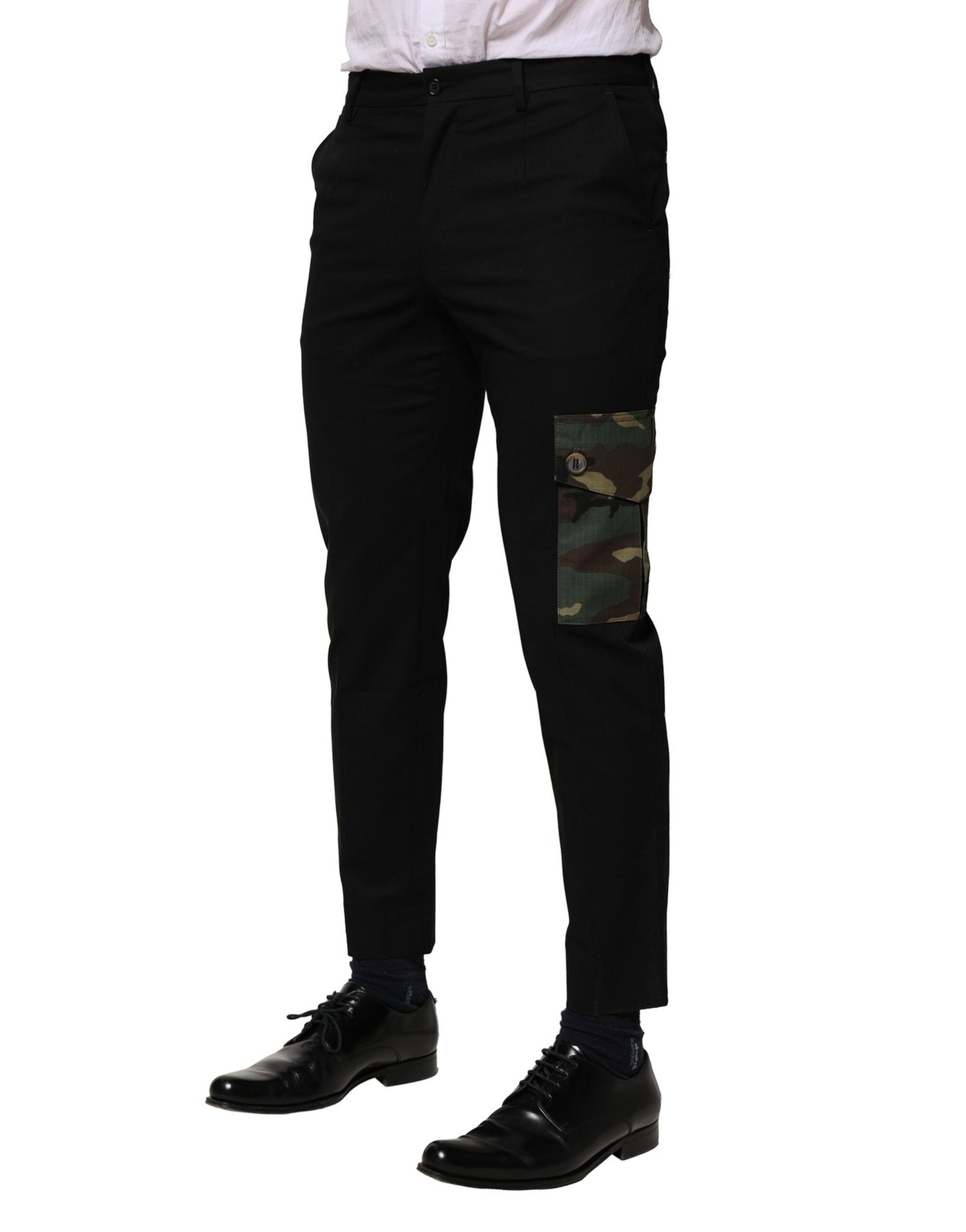 Dolce & Gabbana Schwarze Cargohose aus Baumwolle für Herren