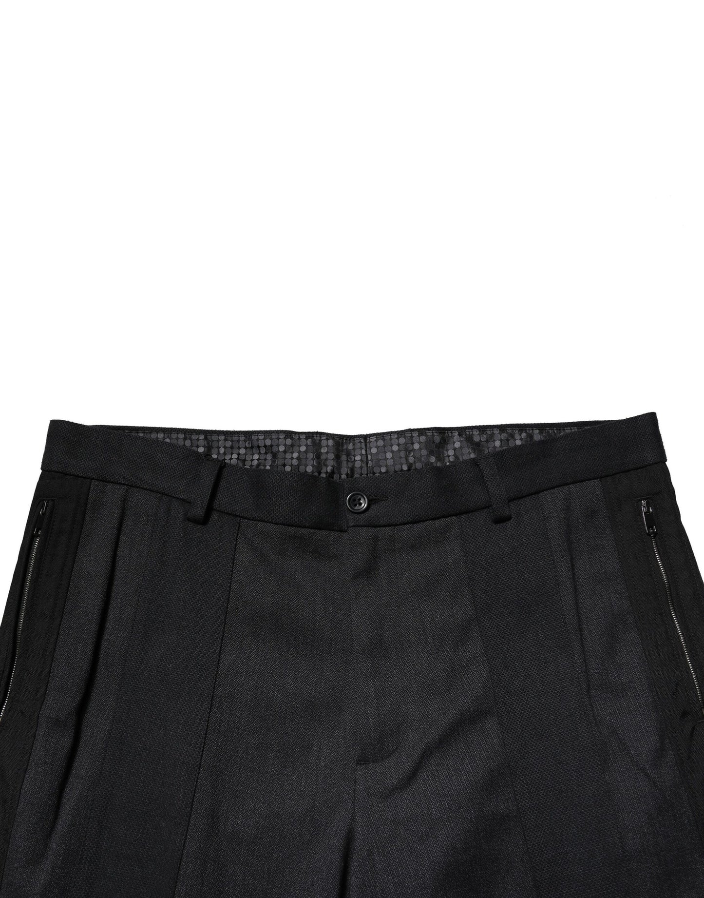 Dolce & Gabbana – Schmale, formelle Hose aus schwarzer Baumwolle