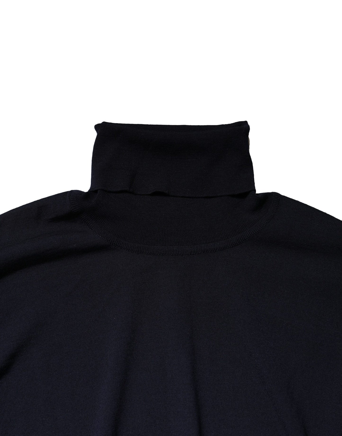Dolce & Gabbana, blauer Pullover mit Rollkragen und langen Ärmeln