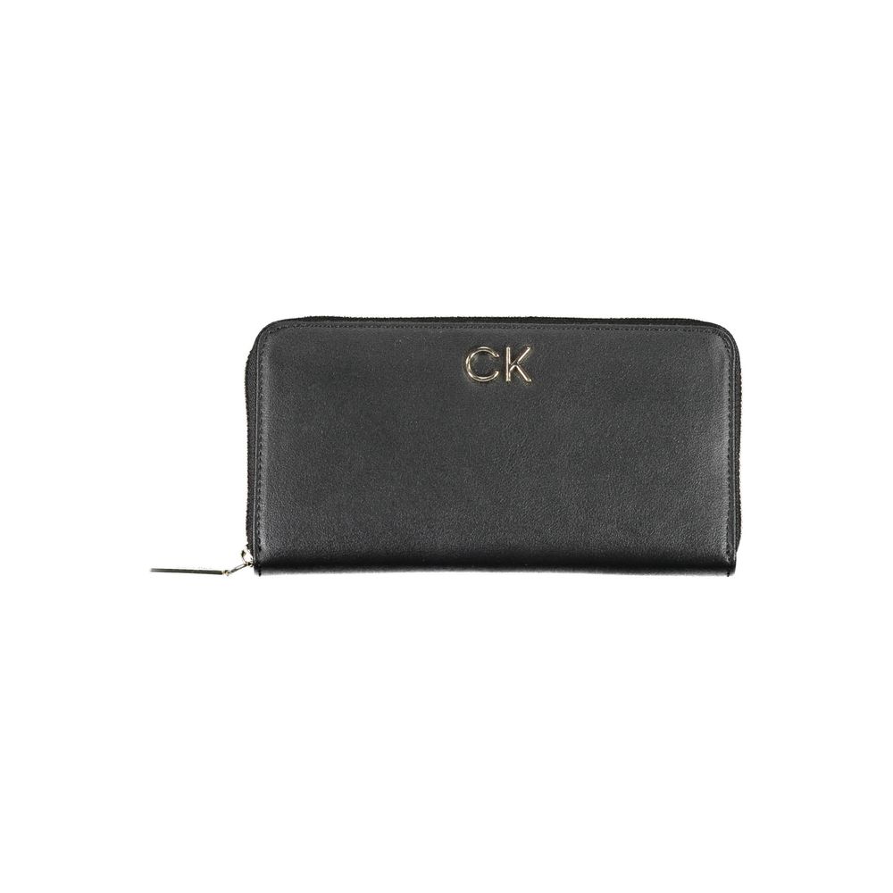 Calvin Klein – Schwarze Polyethylen-Geldbörse für Damen