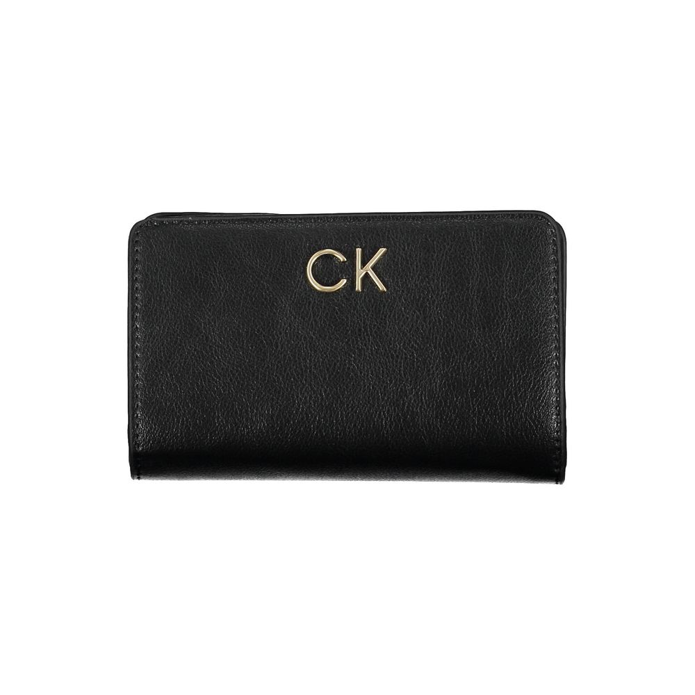 Calvin Klein – Schwarze Polyethylen-Geldbörse für Damen