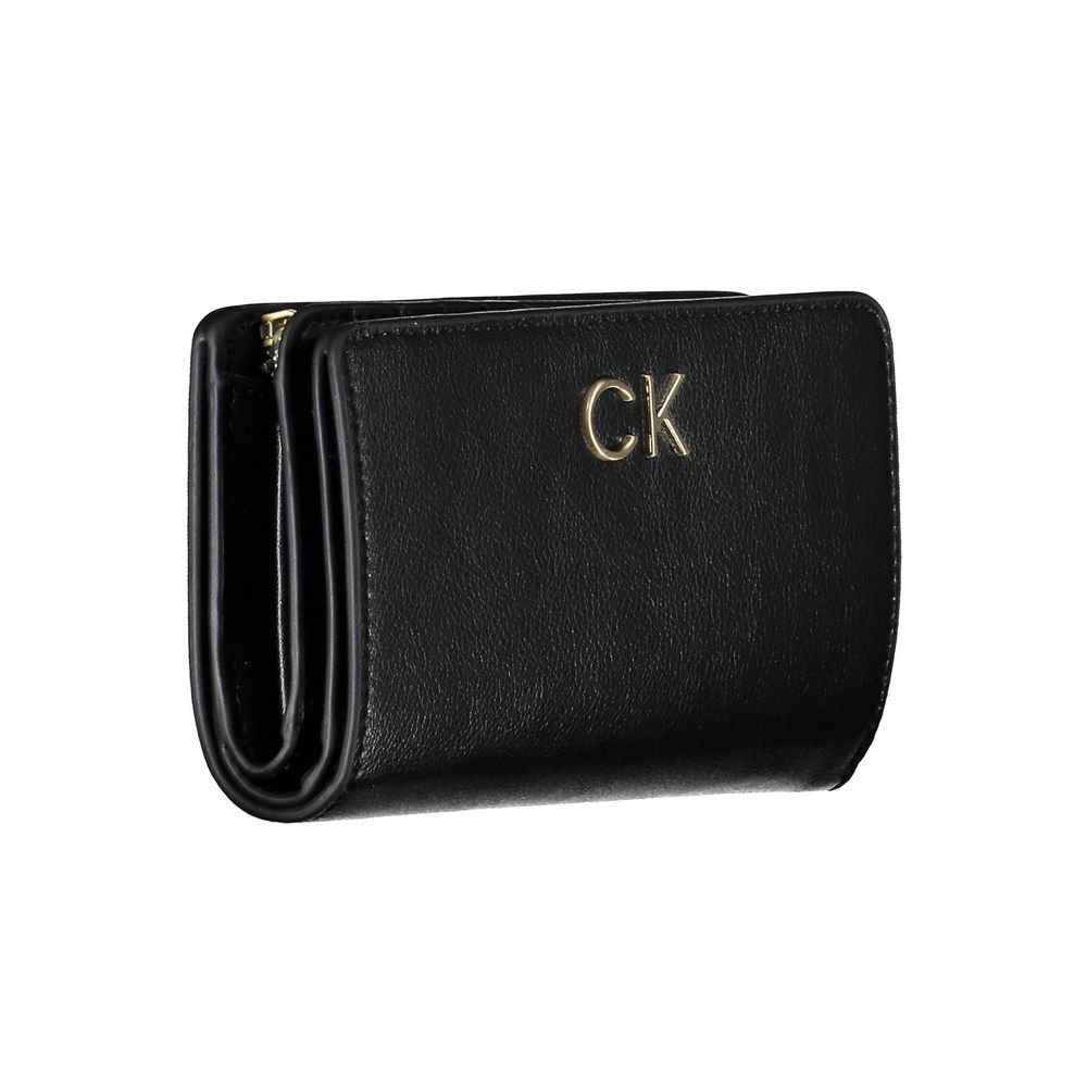 Calvin Klein – Schwarze Polyethylen-Geldbörse für Damen