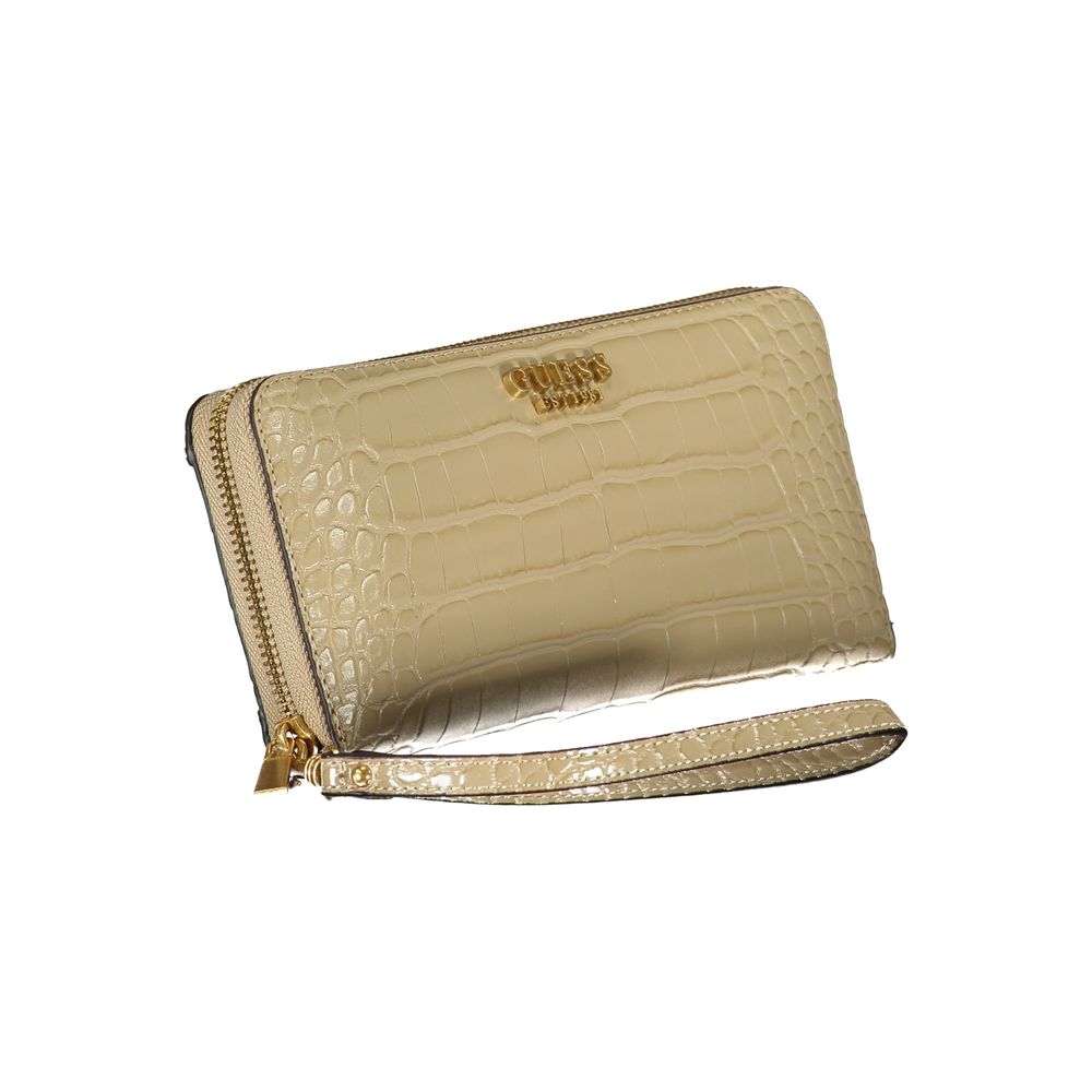 Guess Jeans Chic Beige Geldbörse mit mehreren Fächern