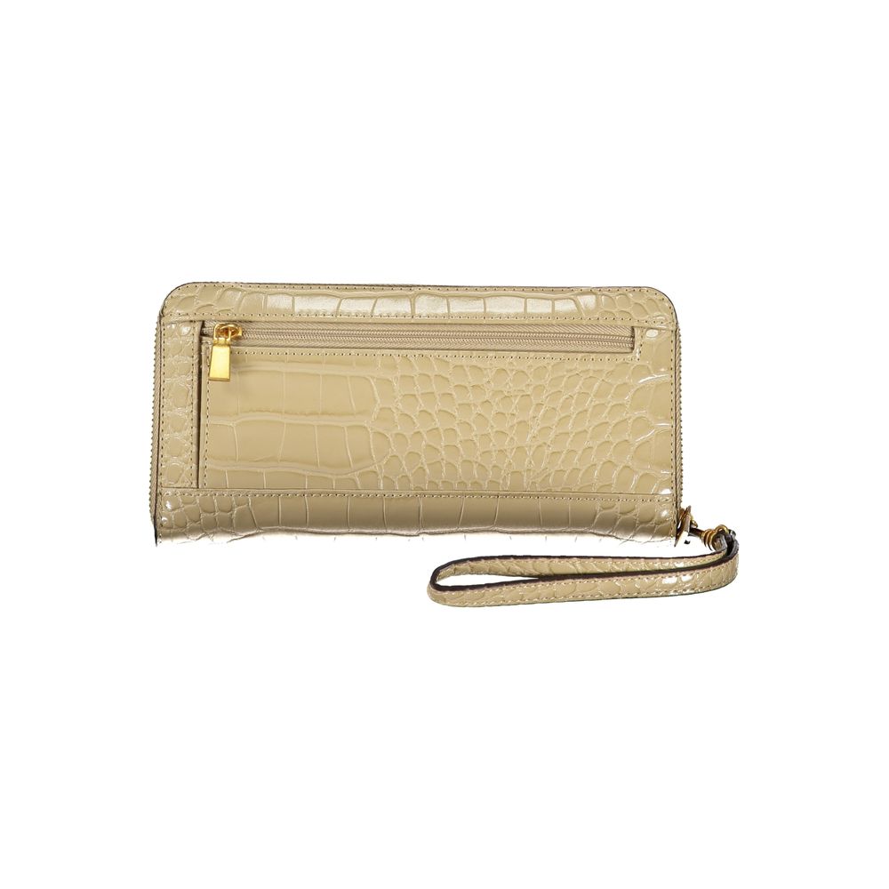Guess Jeans Chic Beige Geldbörse mit mehreren Fächern