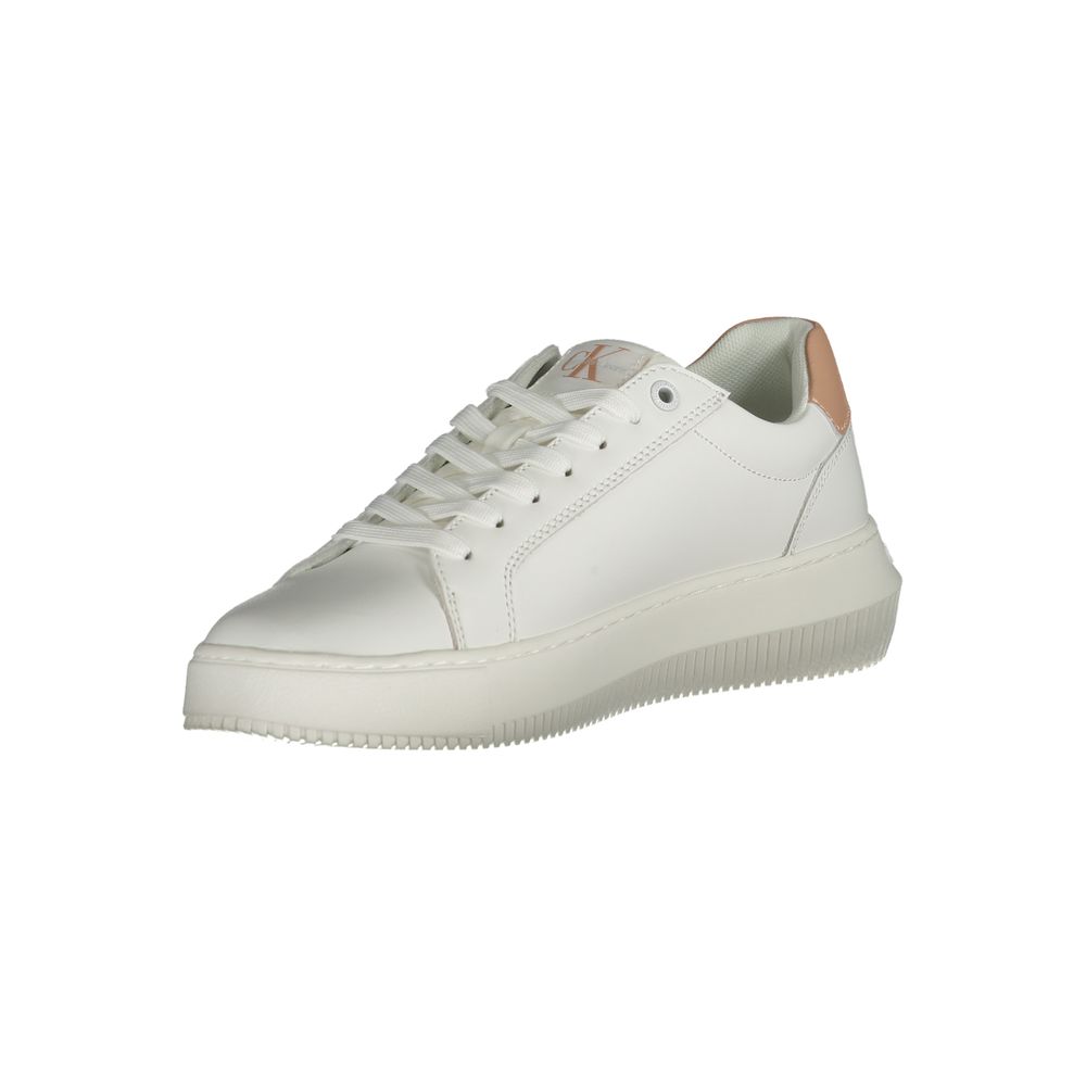 Calvin Klein Damen Sneaker aus weißem Leder