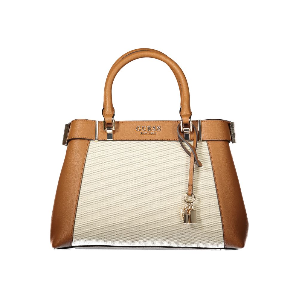 Guess Jeans Braune Baumwoll-Damenhandtasche