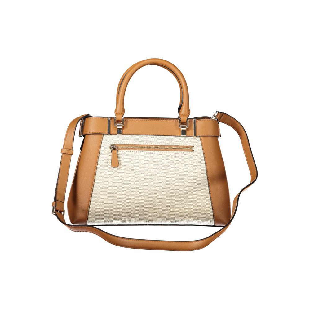 Guess Jeans Braune Baumwoll-Damenhandtasche