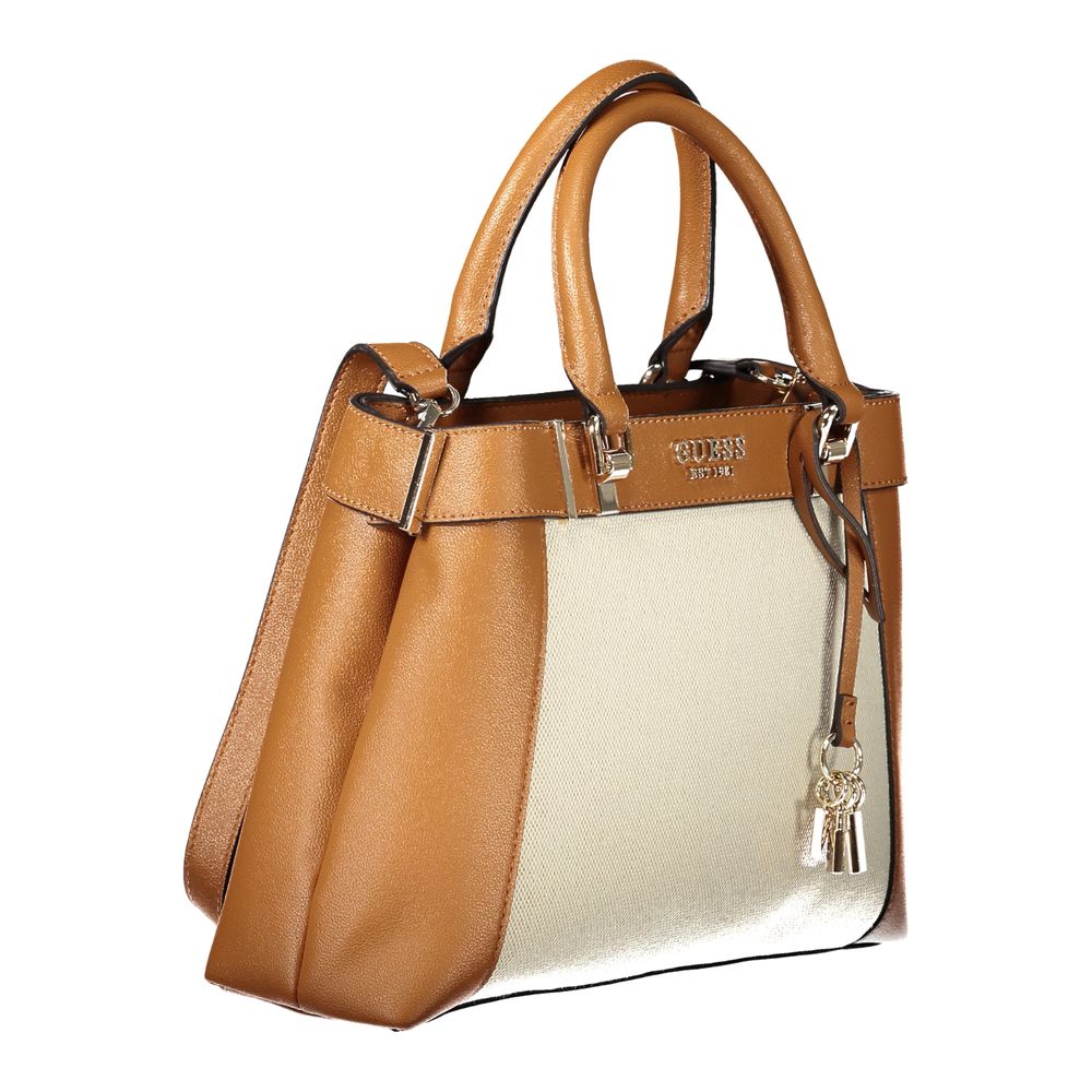 Guess Jeans Braune Baumwoll-Damenhandtasche