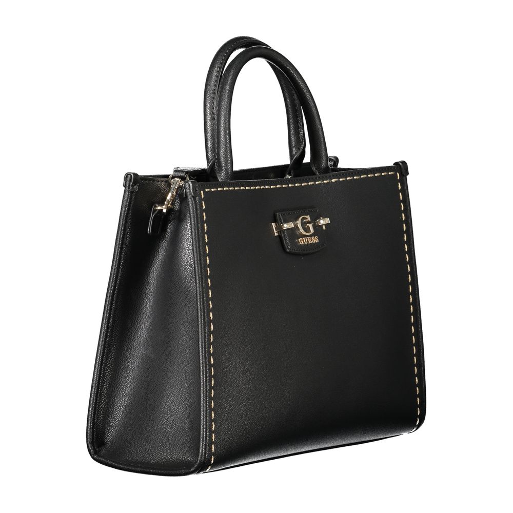 Guess Jeans Schwarze Polyethylen-Damenhandtasche