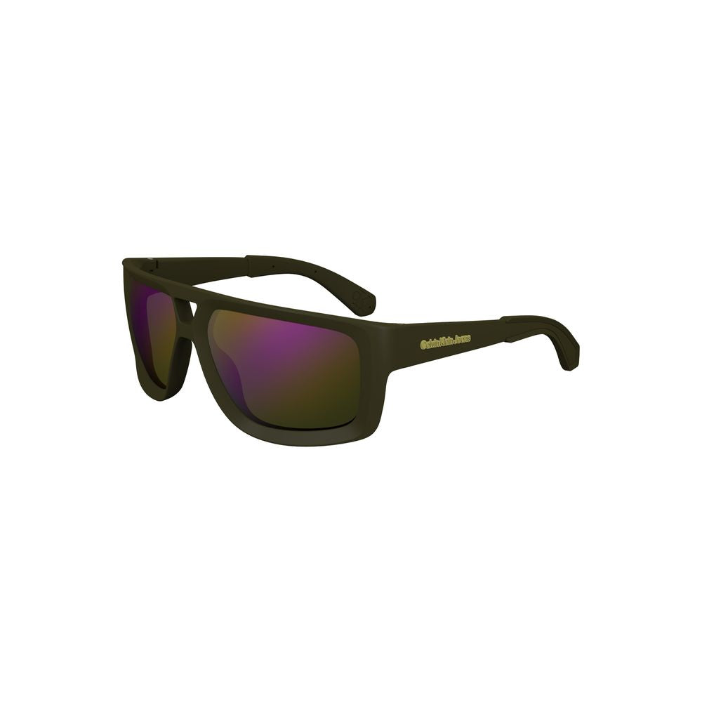 Calvin Klein Grüne Kunststoff Herren Sonnenbrille