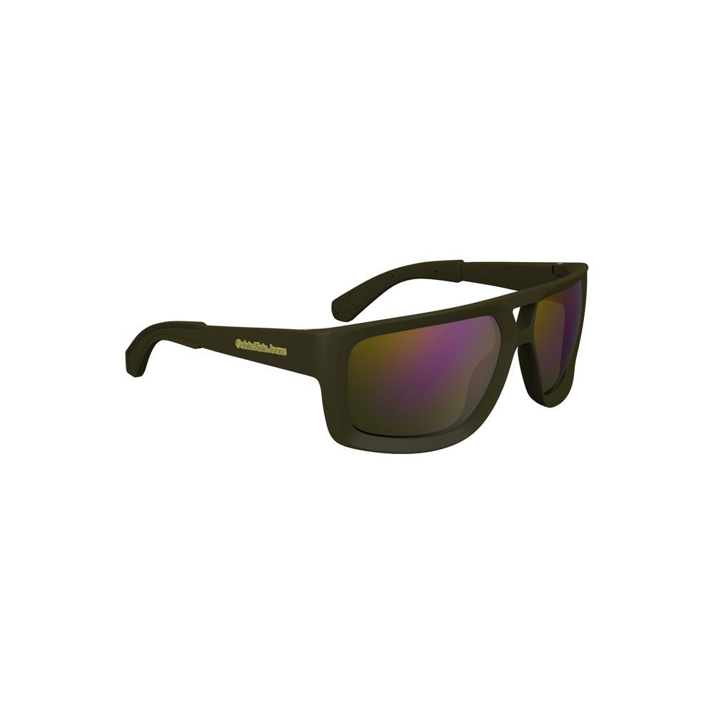 Calvin Klein Grüne Kunststoff Herren Sonnenbrille
