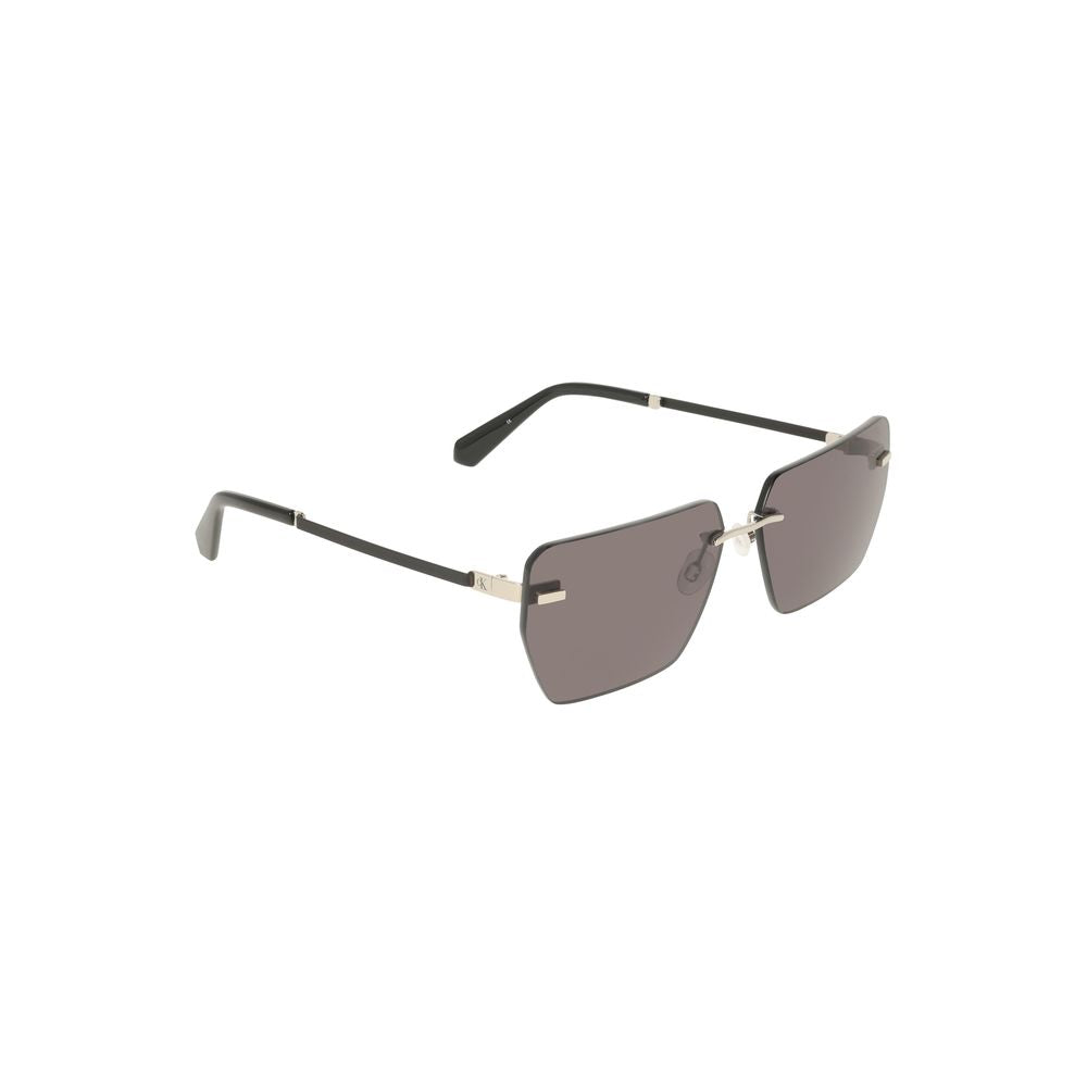 Calvin Klein Graue Metall Herren Sonnenbrille
