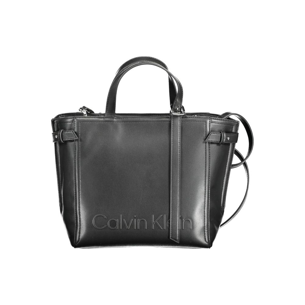 Calvin Klein Schwarze Polyester-Damenhandtasche