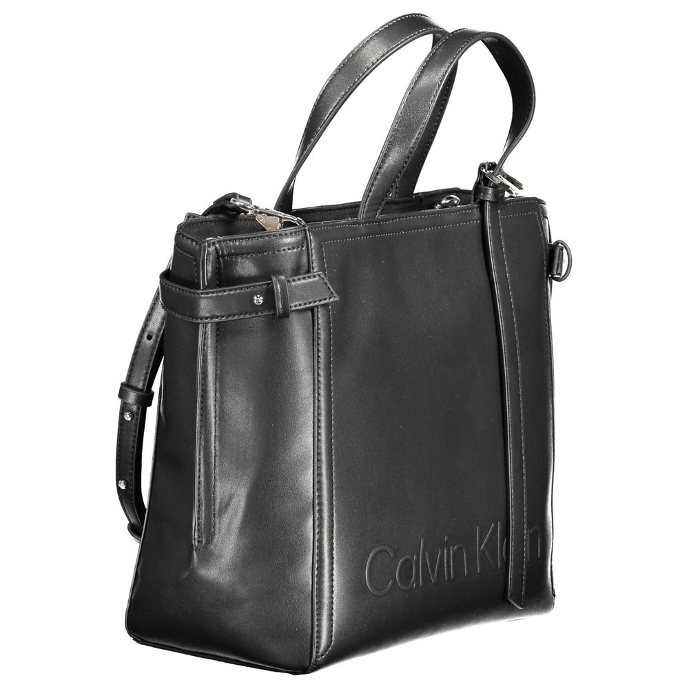 Calvin Klein Schwarze Polyester-Damenhandtasche