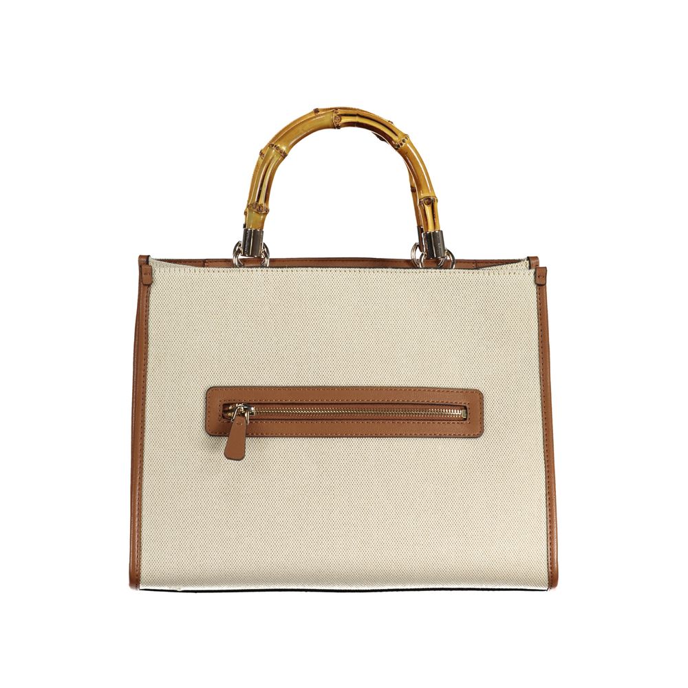 Guess Jeans – Beige Baumwollhandtasche