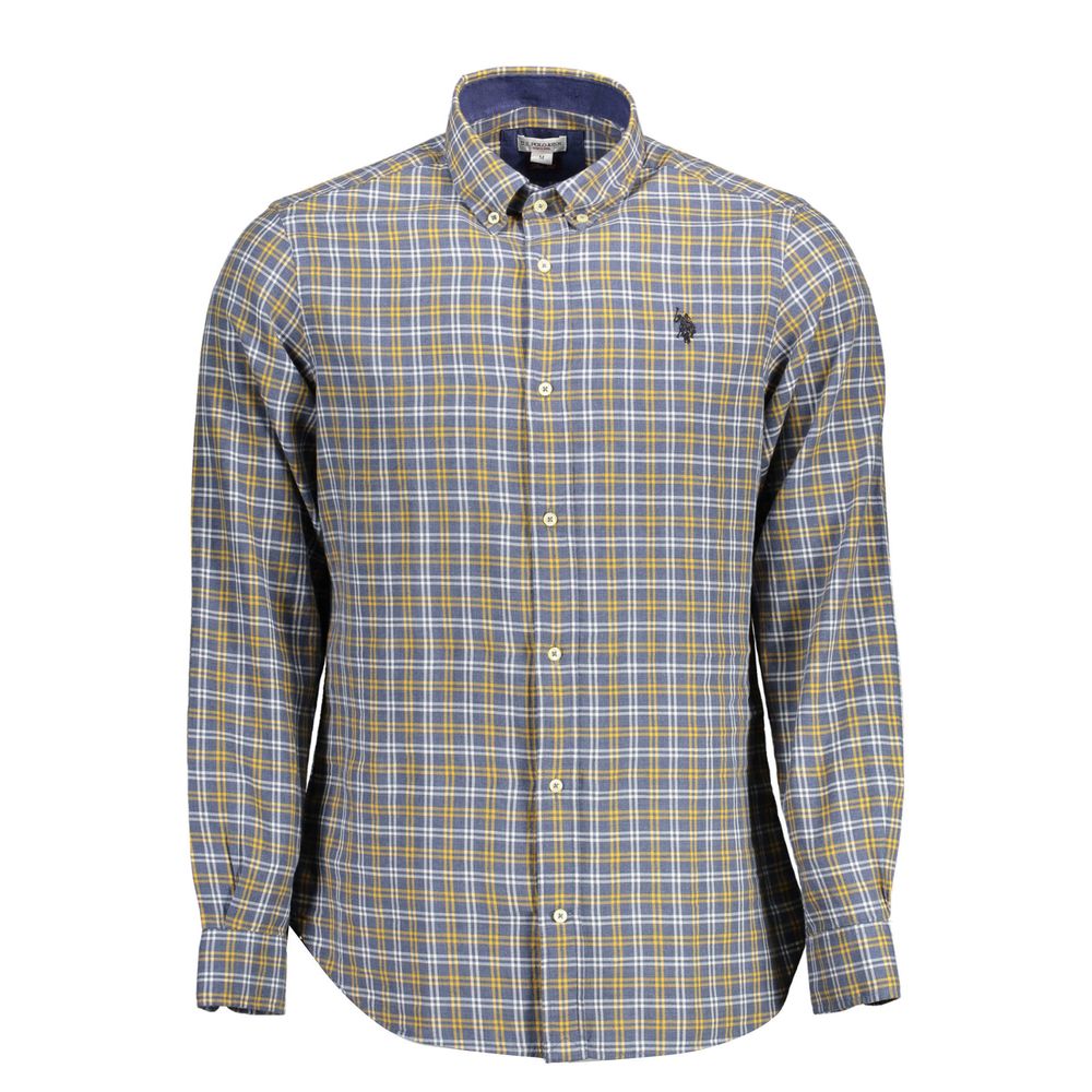 US POLO ASSN. Blue Cotton Men Shirt