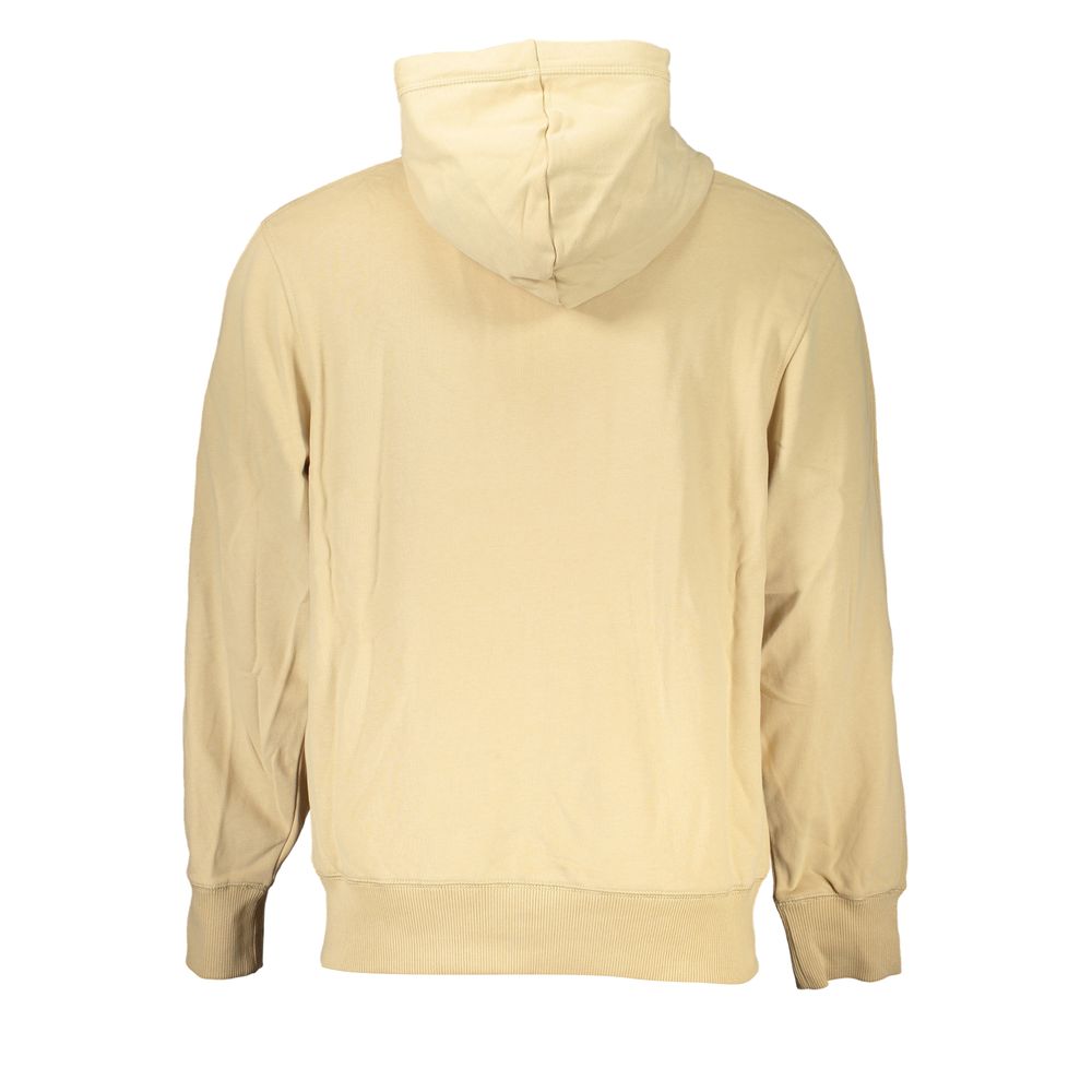 Calvin Klein – Elegantes, beiges Kapuzensweatshirt mit Reißverschluss