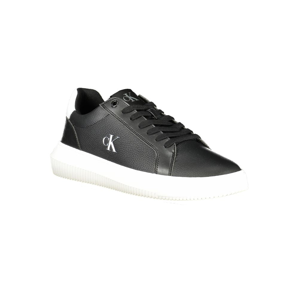 Calvin Klein Herren-Sneaker aus schwarzem Leder