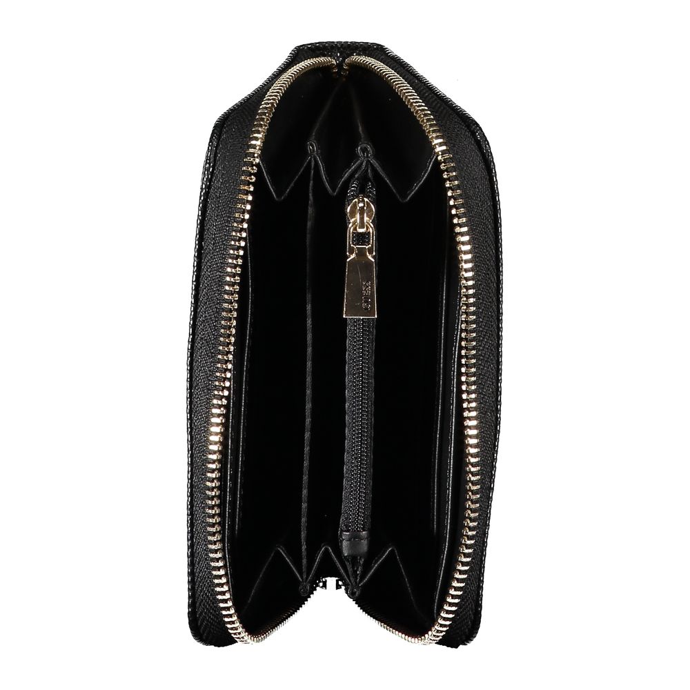 Guess Jeans Chic Schwarze Geldbörse mit mehreren Fächern