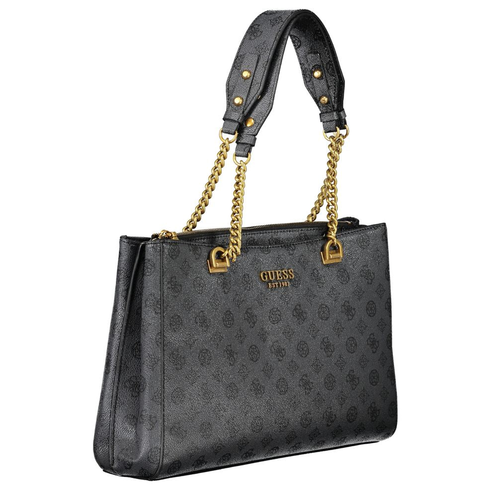 Guess Jeans – Schwarze Polyethylen-Handtasche