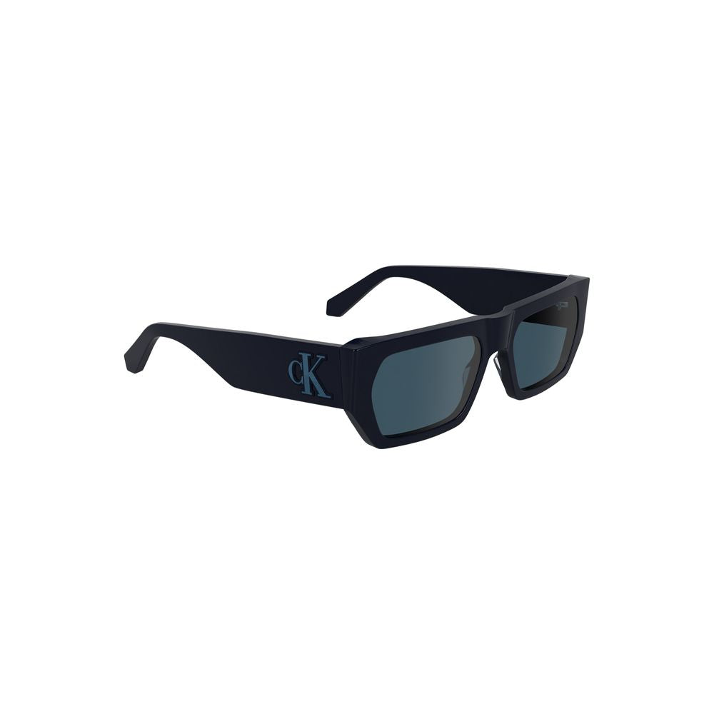 Calvin Klein – Blaue Acetat-Sonnenbrille für Damen
