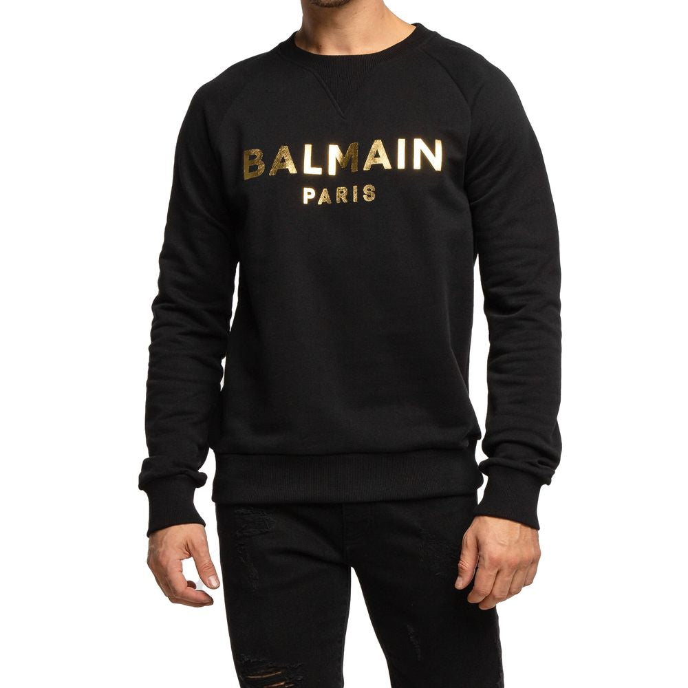 Balmain – Schwarzer Baumwollpullover