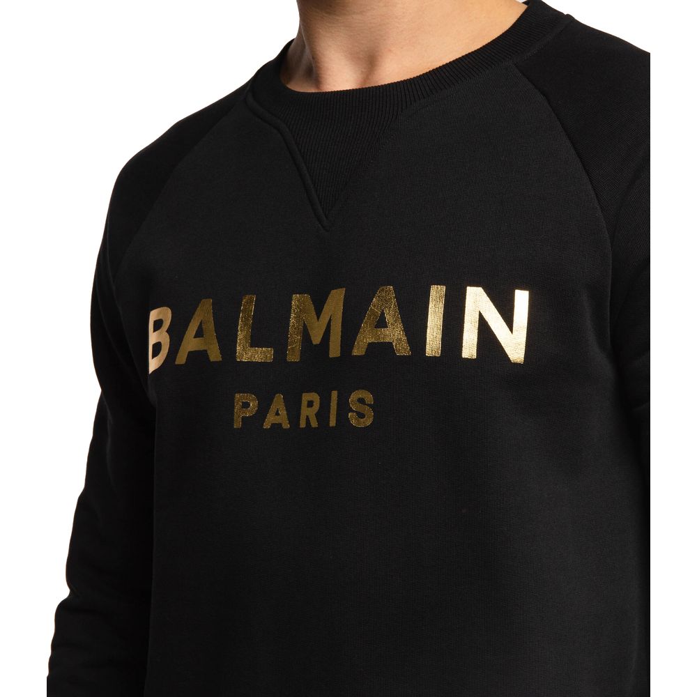 Balmain – Schwarzer Baumwollpullover