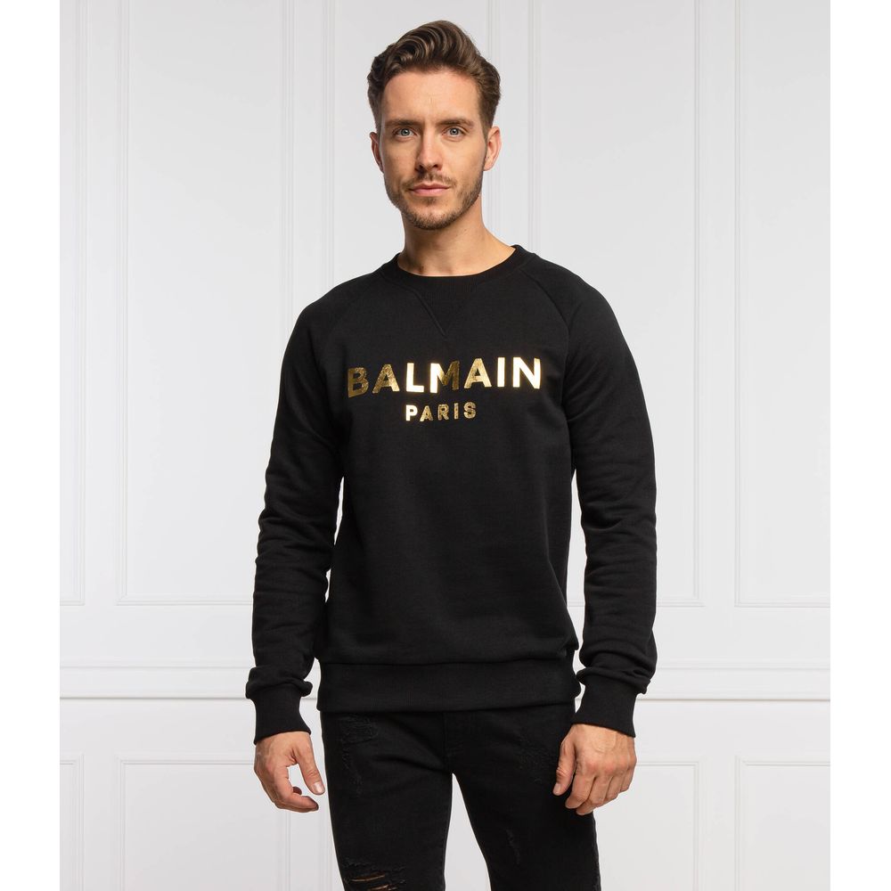 Balmain – Schwarzer Baumwollpullover