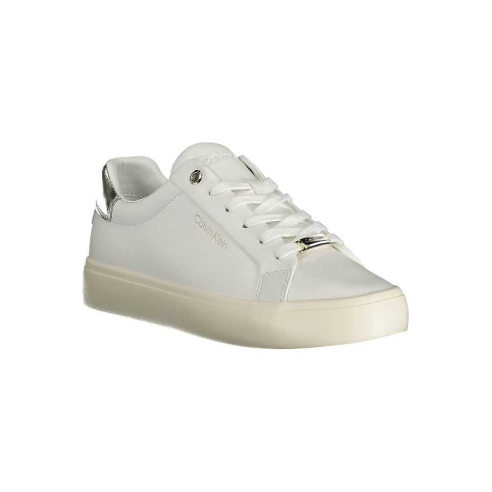 Calvin Klein Damen Sneaker aus weißem Leder