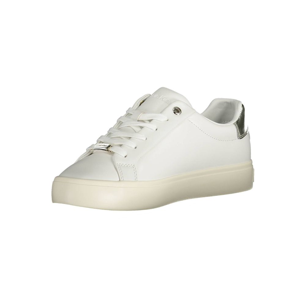 Calvin Klein Damen Sneaker aus weißem Leder