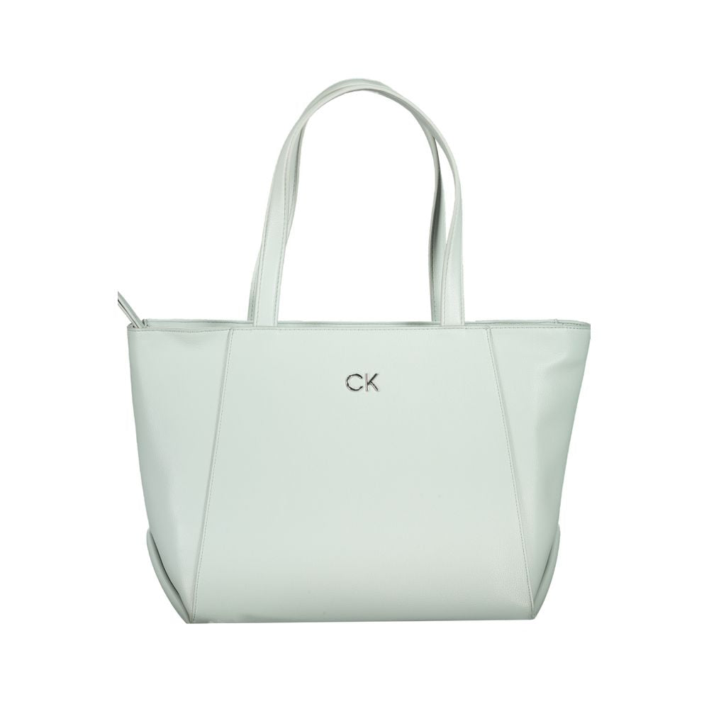 Calvin Klein Hellblaue Polyethylen-Damenhandtasche
