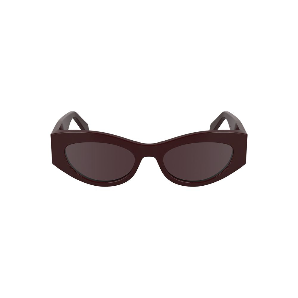 Calvin Klein – Rote Acetat-Sonnenbrille für Damen