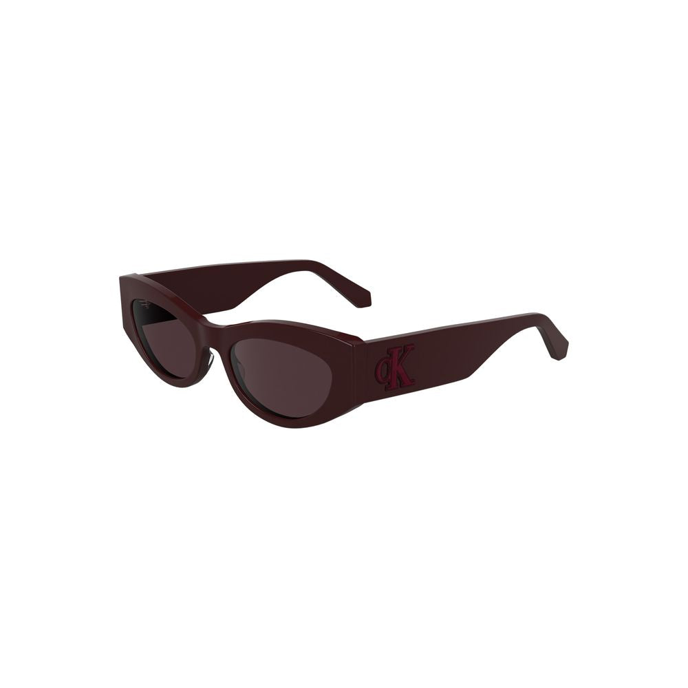 Calvin Klein – Rote Acetat-Sonnenbrille für Damen