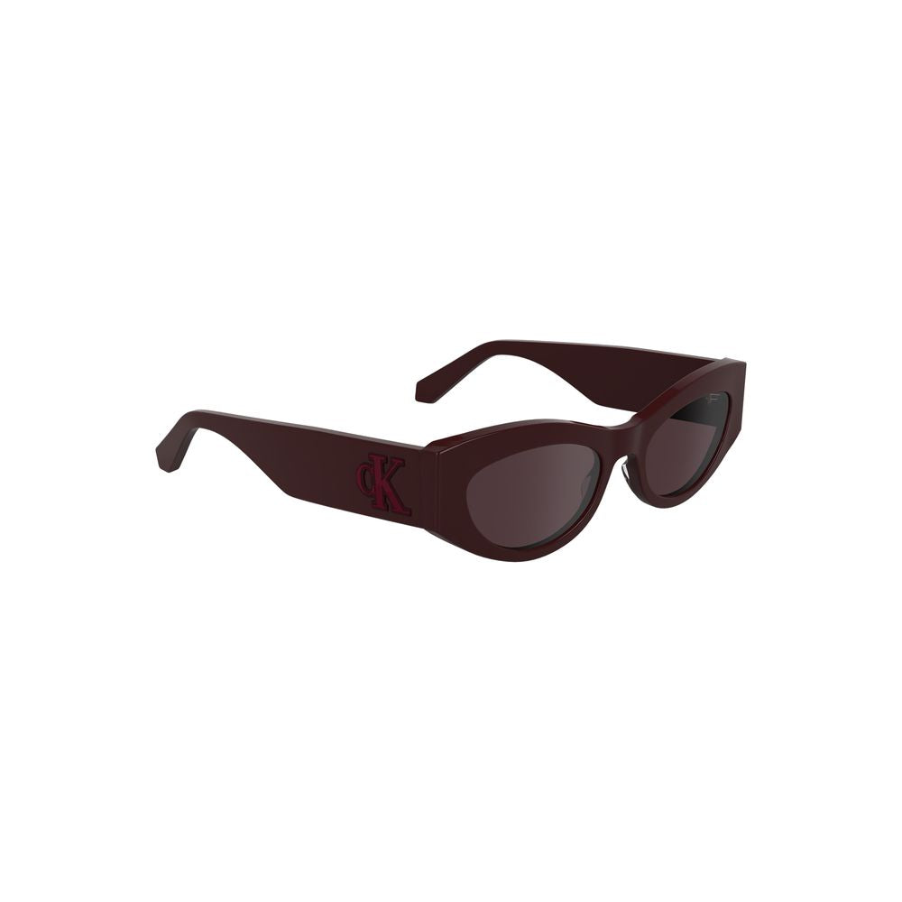 Calvin Klein – Rote Acetat-Sonnenbrille für Damen