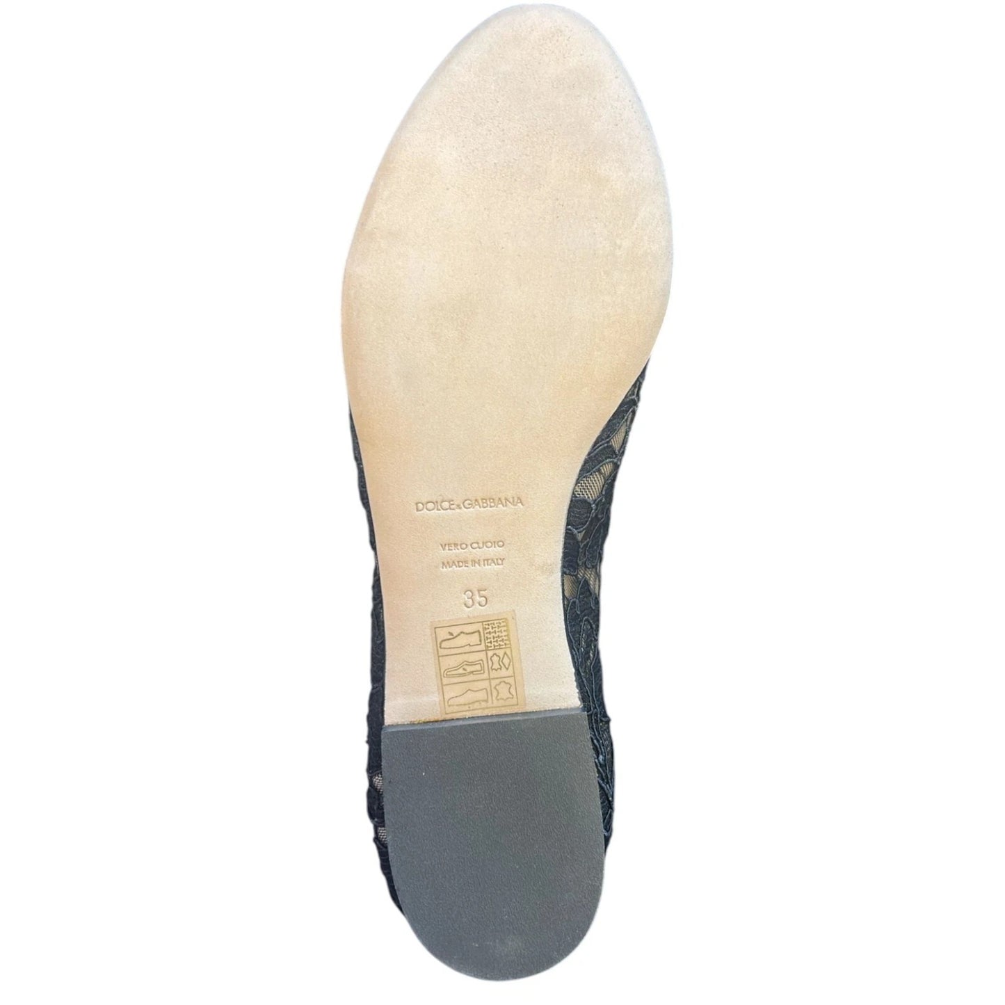 Dolce & Gabbana – Schwarze Ballerinas mit Kristallen aus Spitze und Loafer