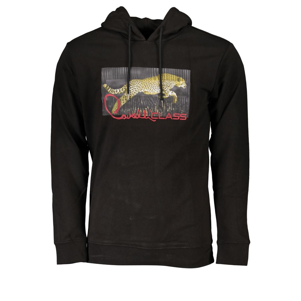Cavalli Class Schwarzer Baumwollpullover für Herren