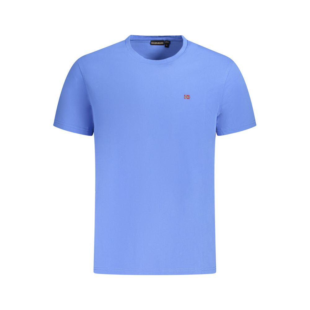 Napapijri Blaues Herren-T-Shirt aus Baumwolle