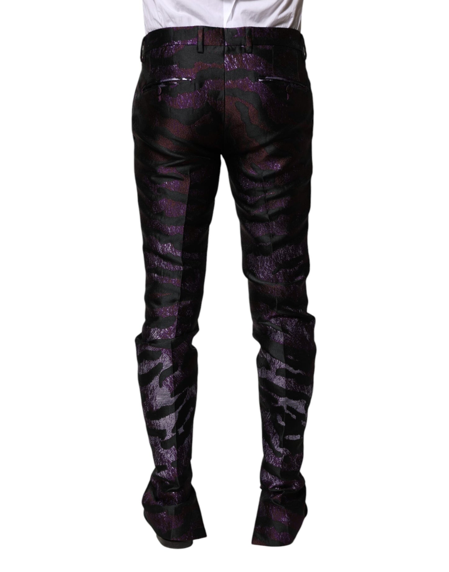 Dolce & Gabbana Mehrfarbige gemusterte Hose aus Polyester